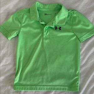 Boys Under Armour Neon Green Polo Shirt